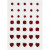 Rhinestones, size 6+8+10 mm, 35 pcs, red [HOB-24375]