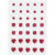 Rhinestones, size 6+8+10 mm, 35 pcs, pink [HOB-24376]