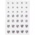 Rhinestones, size 6+8+10 mm, 35 pcs, silver [HOB-24377]
