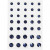 Rhinestones, size 6+8+10 mm, 35 pcs, blue [HOB-24389]