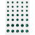 Rhinestones, size 6+8+10 mm, 35 pcs, green [HOB-24390]