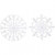 Snowflakes, D: 14 cm, 100 g, 16 pcs, white [HOB-26340]