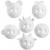 Masks, H: 20-23 cm, W: 19-25 cm, 12 pcs, white [HOB-26358]