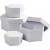 Hexagonal Boxes, D: 6.5+8+10+12 cm, H: 4+5+6+7 cm, 4 pcs, white [HOB-264070]