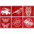Screen Stencils, sheet 20x22 cm, 6 mixed sheets [HOB-27057]