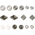 Deco Rivets, size 8-18 mm, 16 pcs, white [HOB-28315]