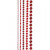 Half Pearls, size 2-8 mm, 140 pcs, red [HOB-28319]
