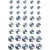Rhinestones, size 6+8+10 mm, 40 pcs, blue [HOB-28323]