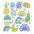 Stickers, sheet 15x16.5 cm, 21 pc, 1 sheet [HOB-29072]