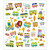 Stickers, sheet 15x16.5 cm, 64 pc, 1 sheet [HOB-29082]