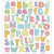 Stickers, sheet 15x16.5 cm, 64 pc, 1 sheet [HOB-29083]