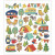 Stickers, sheet 15x16.5 cm, approx. 40 pc, 1 sheet [HOB-29173]