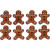 Novelty Buttons, W: 17 mm, H: 23 mm, 8 pcs [HOB-40343]