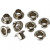 Eyelets, D: 7.5 mm, H: 4.5 mm, 100 pcs, silver [HOB-411811]
