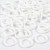 Plastic Ring, outer size 15 mm, inner size 11 mm, 50 pcs, white [HOB-41257]