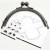 Purse Clasp Kit, size 10 cm, 1 pc, antique silver [HOB-41353]