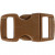 Click Clasp, W: 15 mm, L: 29 mm, 4 pcs, brown [HOB-41615]