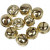 Bells, D: 13+15+17 mm, 12 mixed, gold [HOB-500120]
