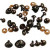 Teddy Bear Eyes & Noses, D: 10-15 mm, size 15-25 mm, 130 mixed [HOB-50098]