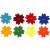 Felt Flowers, D: 3.5 cm, thickness 1 mm, 24 pcs [HOB-50475]