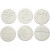 Hanging Ornaments, size 7x7 cm, thickness 0.6 cm, 6 pcs, white [HOB-504940]