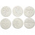 Hanging Ornaments, size 7x7 cm, thickness 0.6 cm, 24 pcs, white [HOB-50494]