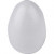 Egg, H: 6 cm, hole size 3 mm, 10 pcs, white [HOB-510320]