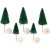 Christmas Spruce Trees, H: 40+60 mm, 5 pcs, green [HOB-51651]