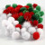 Pompoms, D: 15+20 mm, 48 mixed, green, white, red [HOB-51881]