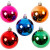 Christmas Ornaments, D: 6 cm, 20 pcs, bold colours [HOB-52165]