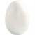 Polystyrene Eggs, H: 4.8 cm, 10 pcs, white [HOB-543190]