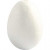 Polystyrene Eggs, H: 6 cm, 5 pcs, white [HOB-543200]