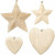 Hearts & Stars, 4 pcs, paulownia [HOB-544420]