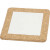 Trivet with cork frame, outer size 15x15x1 cm, inner size 11x11x0.5 cm, 10 pcs, white [HOB-55652]