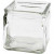 Square Candle Holder, size 10x10 cm, H: 10 cm, 12 pcs [HOB-55786]