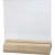 Glass Plate with Wooden Holder, size 7.5x7.5 cm, thickness 28 mm, 10 sets [HOB-55848]