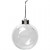 Glass Ornaments, D: 7.9 cm, H: 8.9 cm, 6 pcs, transparent [HOB-55943]