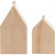 Hanging Houses, H: 4.5+6.5 cm, 30 pcs, paulownia [HOB-55957]