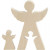 2in1 Figure, H: 7.8+20 cm, W: 4.5+14.3 cm, 1 set, plywood [HOB-56136]
