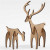 Stag and Hind, H: 5+12.5 cm, L: 6.5+8 cm, 1 set, MDF [HOB-56176]