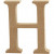 Letter, H: 8 cm, thickness 1.5 cm, 1 pc, MDF [HOB-56367]