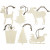 Christmas Ornaments, size 7-9 cm, thickness 4 mm, 6 pcs, plywood [HOB-564040]