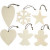 Christmas Ornaments, size 9-11 cm, thickness 4 mm, 6 pcs, plywood [HOB-564050]