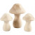 Wooden Mushrooms, size 4.5+6.5 cm, D: 3.3+4.5 cm, 3 pcs, poplar wood [HOB-56519]