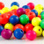 Neonmix Wooden Beads, D: 10 mm, hole size 2.5 mm, 18 g, neonmix [HOB-566951]