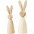 Wooden Rabbits, H: 12+14 cm, 2 pcs, poplar wood [HOB-57895]