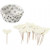 Cupcake cases and picks, D: 5 cm, H: 3 cm, 24 sets, off-white [HOB-59150]