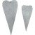 Metal Hearts, H: 12+16 cm, thickness 1 mm, 6 pcs [HOB-59357]