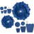 Paper Flowers, D: 15+25 cm, 230 g, 2 pcs, blue [HOB-599904]