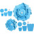 Paper Flowers, D: 15+25 cm, 230 g, 2 pcs, light blue [HOB-599908]
